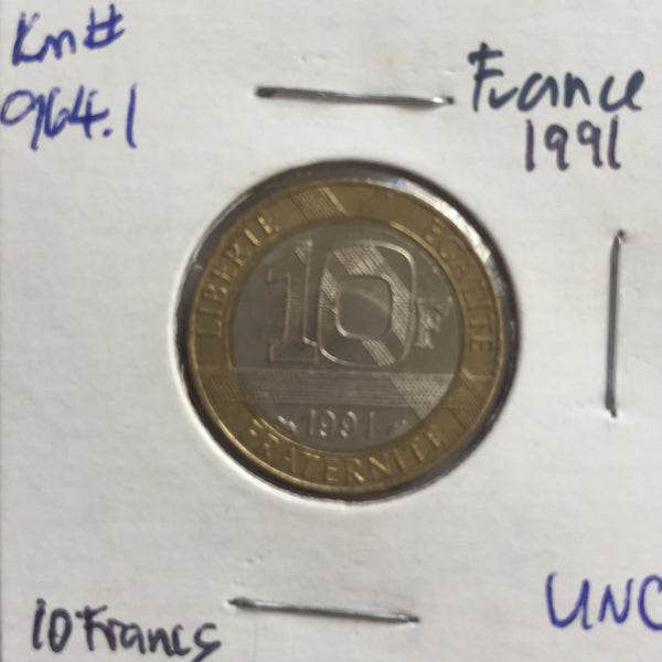 France, 10 Francs, 1991, UNC