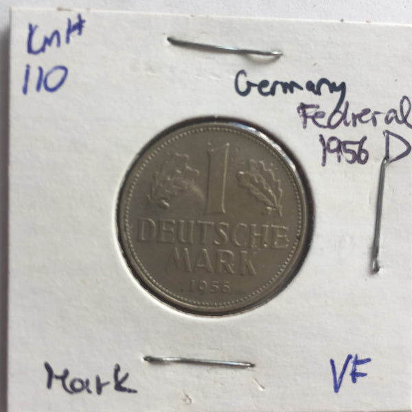 Germany, 1 Mark, 1956 D, VF