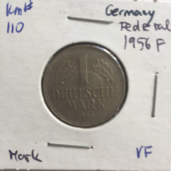 Germany, 1 Mark, 1956 F, VF