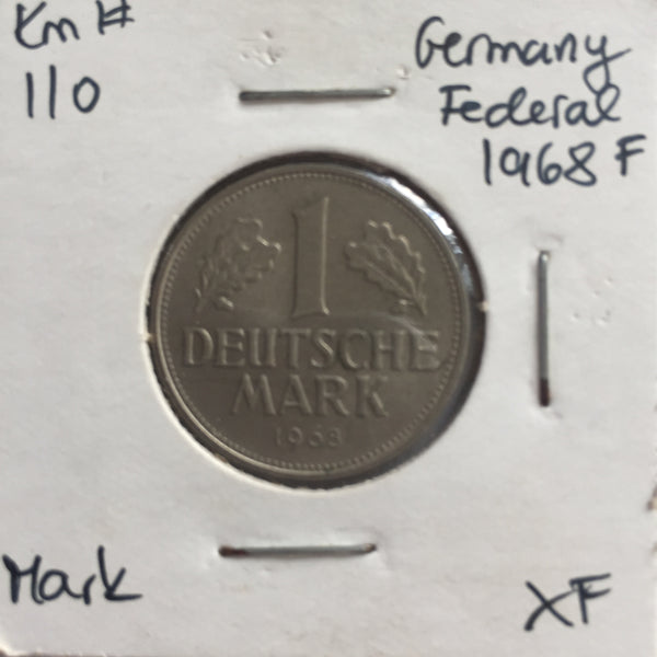 Germany, 1 Mark, 1968 F, XF