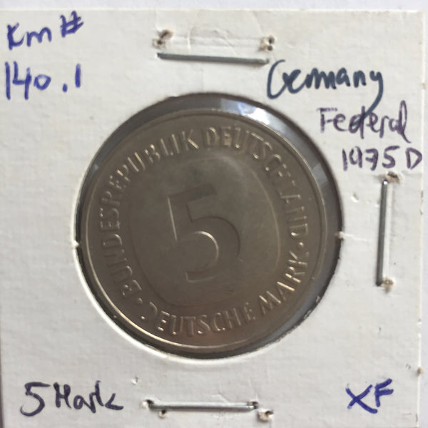 Germany, 5 Mark, 1975 D, XF