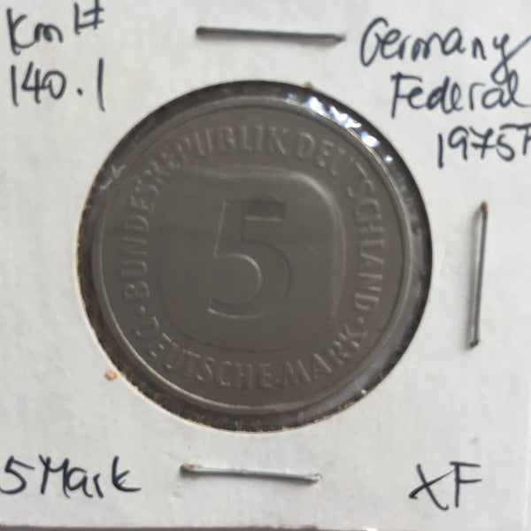 Germany, 5 Mark, 1975 F, XF