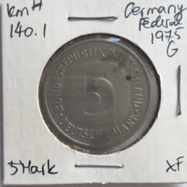 Germany, 5 Mark, 1975 G, XF