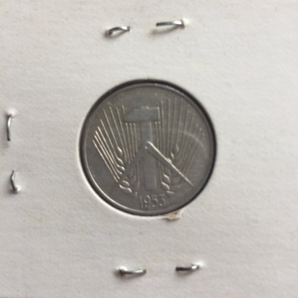 Germany, 10 Pfennig, 1953 E, XF