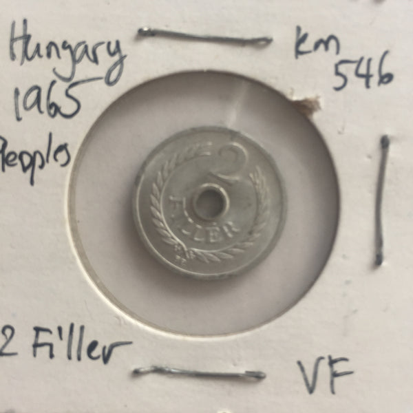 Hungary, 2 Filler, 1965, VF