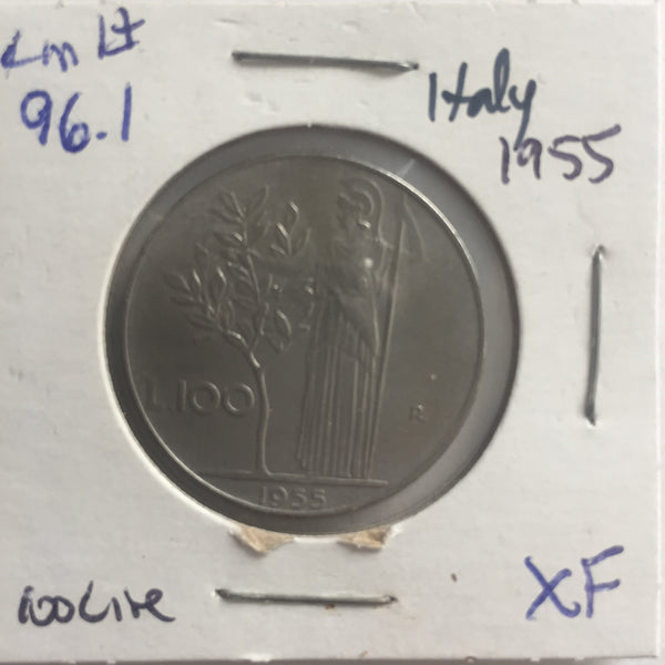 Italy, 100 Lire, 1955, XF