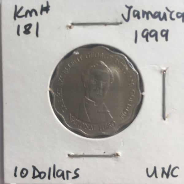 Jamaica, 10 Dollars, 1999, UNC