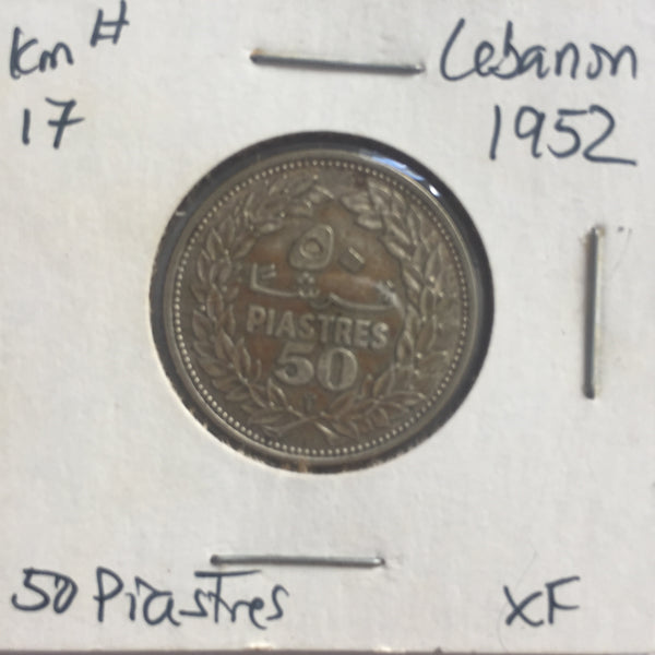 Lebanon, 50 Piastres, 1952, XF