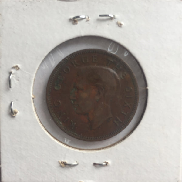 New Zealand, 1/2 Penny, 1951, XF