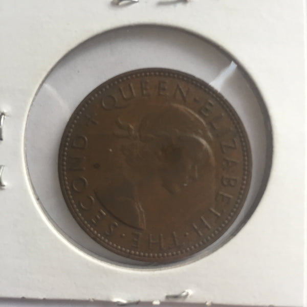 New Zealand, 1 Penny, 1958, XF