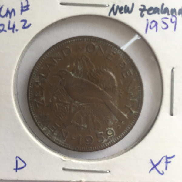 New Zealand, 1 Penny, 1959, XF