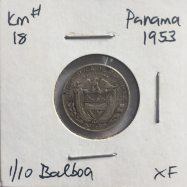 Panama, 1/10 Balboa, 1953, XF