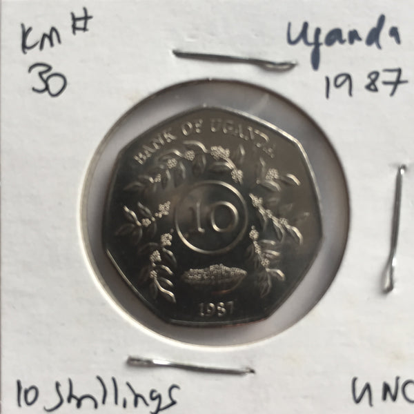 Uganda, 10 Shillings, 1987, UNC