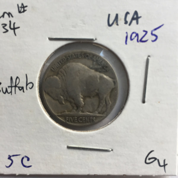United States, 5 Cents, 1925, G 4