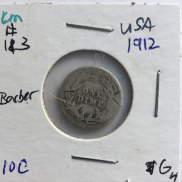 United States, 10 Cents, 1912, G 4