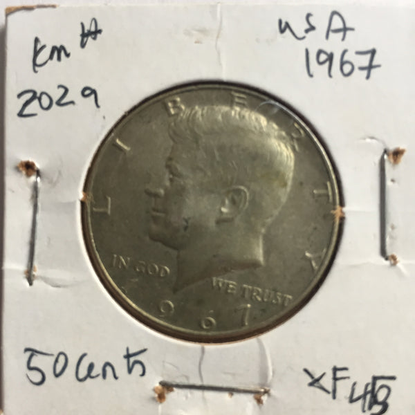 United States, 50 Cents, 1967, XF 45