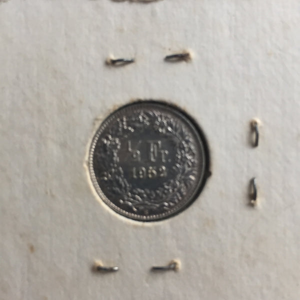 Switzerland, 1/2 Franc, 1952, UNC