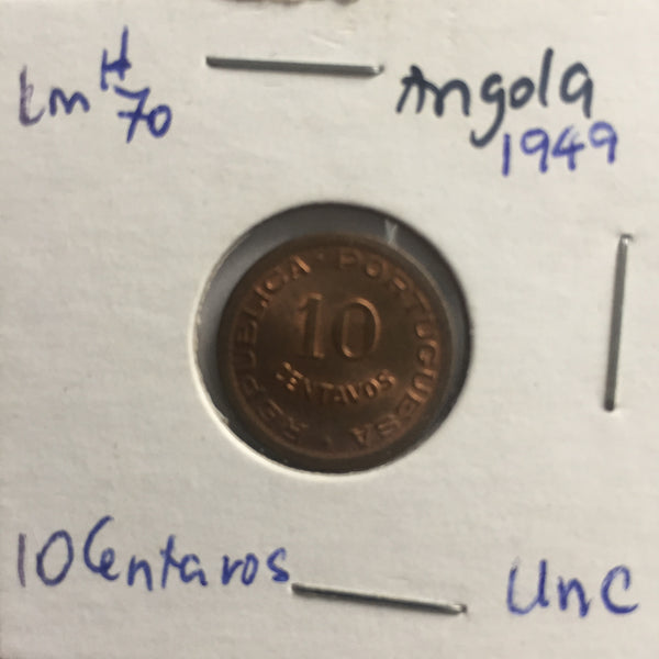 Angola, 10 Centavos, 1949, UNC