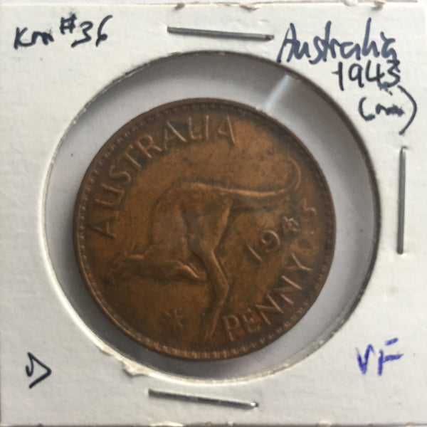 Australia, 1 Penny, 1943 (m), VF
