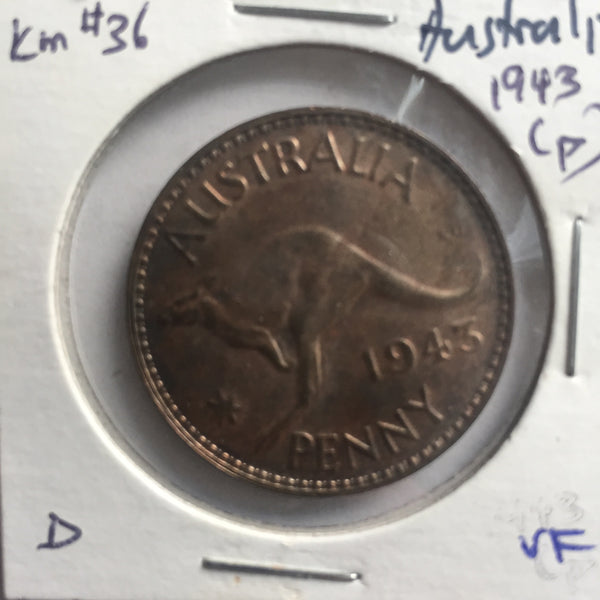 Australia, 1 Penny, 1943 (p), VF