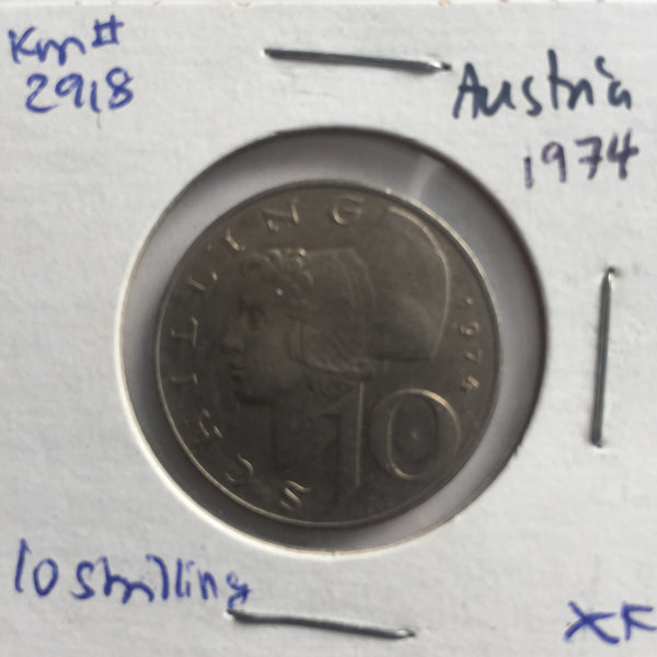 Austria, 10 Shilling, 1974, XF