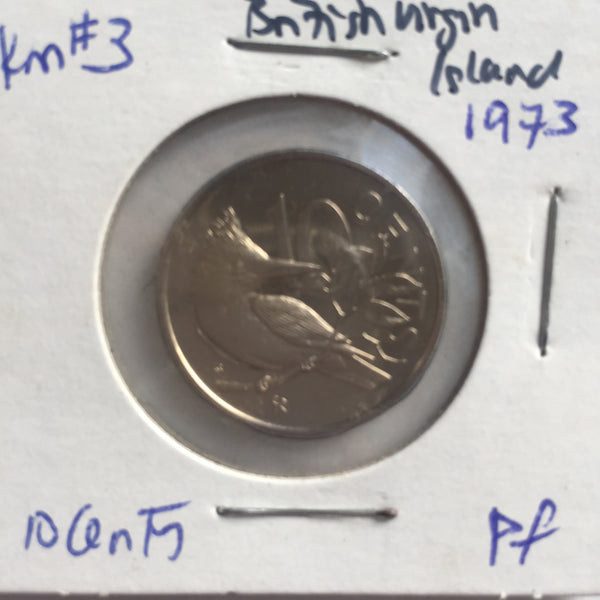 British Virgin Islands, 10 Cents, 1973, PF