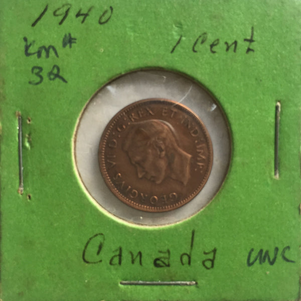 Canada, 1 Cent, 1940, UNC