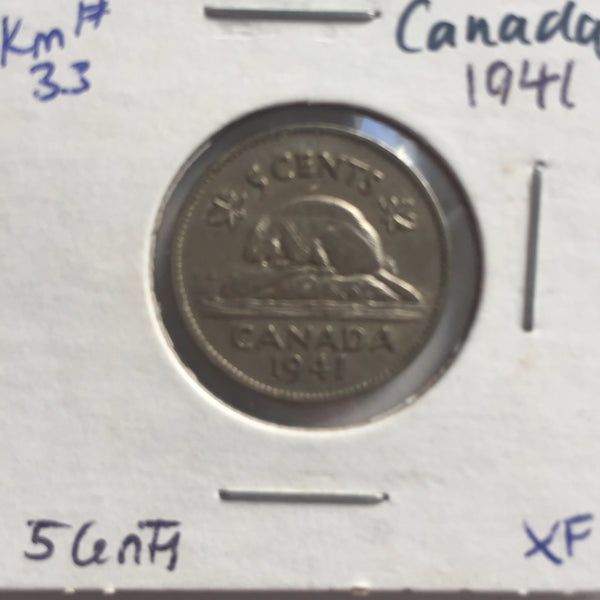 Canada, 5 Cents, 1941, XF