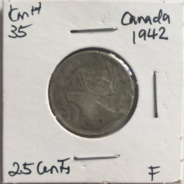 Canada, 25 Cents, 1942, F