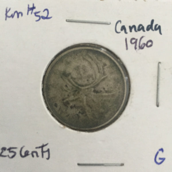 Canada, 25 Cents, 1960, G