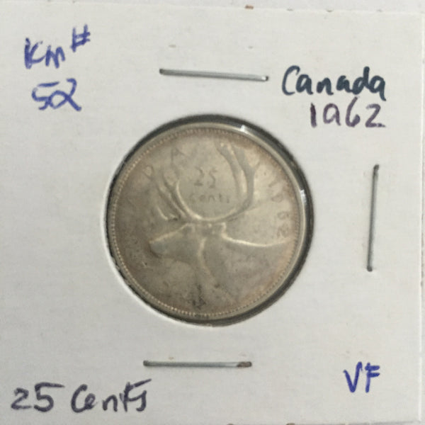 Canada, 25 Cents, 1962, VF