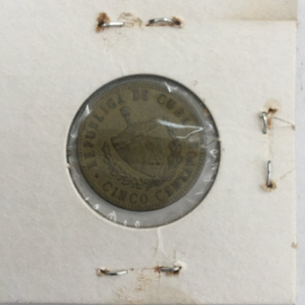 Cuba, 5 Centavos, 1943, XF