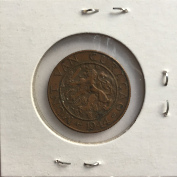 Curacao, 2 1/2 Cents, 1944 D, VF