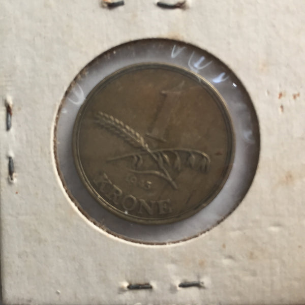 Denmark, 1 Krone, 1945, VF