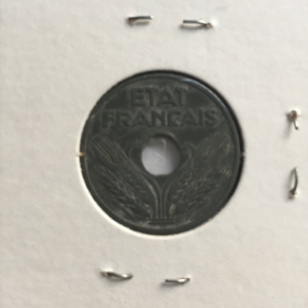 France, 20 Centimes, 1943, XF