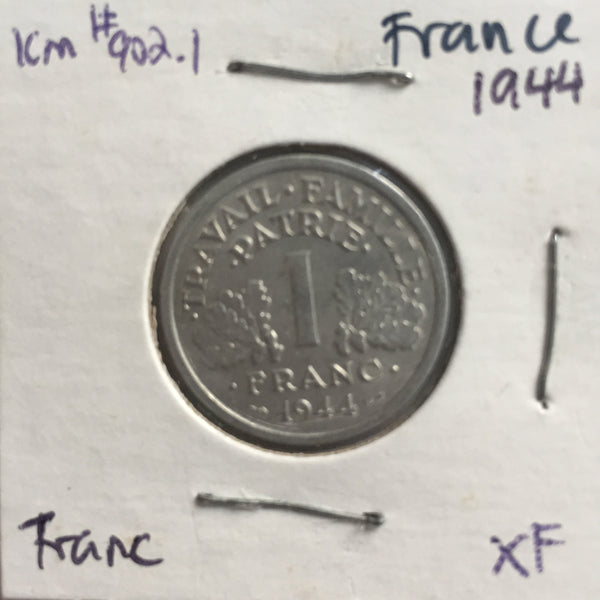 France, 1 Franc, 1944, XF