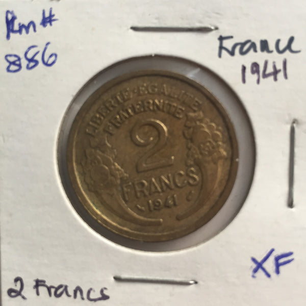 France, 2 Francs, 1941, XF