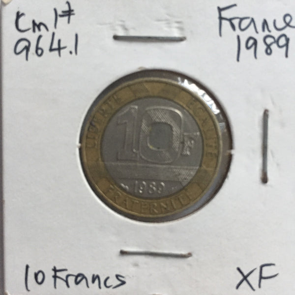 France, 10 Francs, 1989, XF