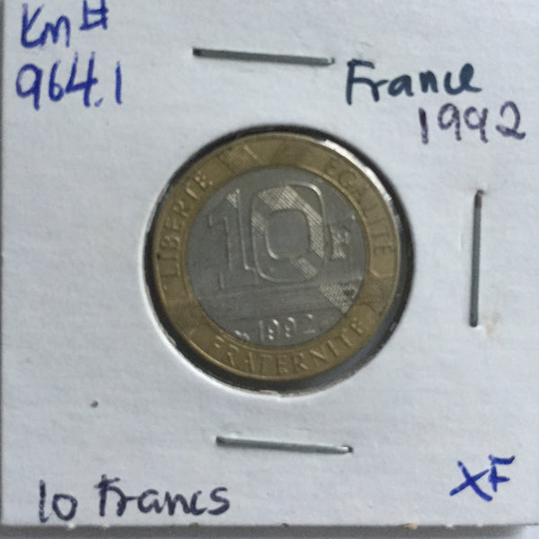 France, 10 Francs, 1992, XF