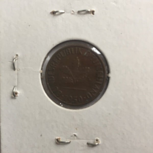 Germany, 2 Pfennig, 1950 F, XF