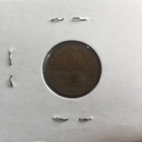 Germany, 5 Pfennig, 1967 G, VF