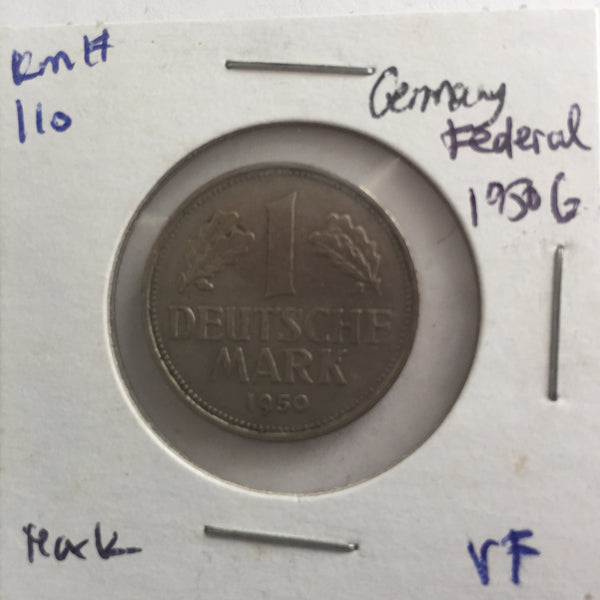 Germany, 1 Mark, 1950 G, VF