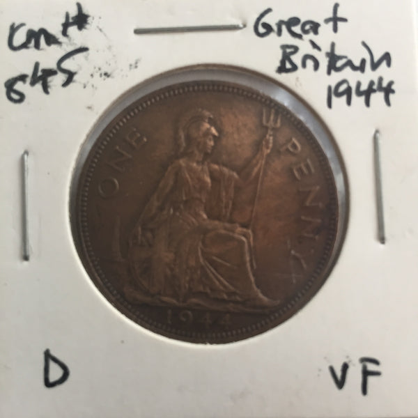 Great Britain, 1 Penny, 1944, VF