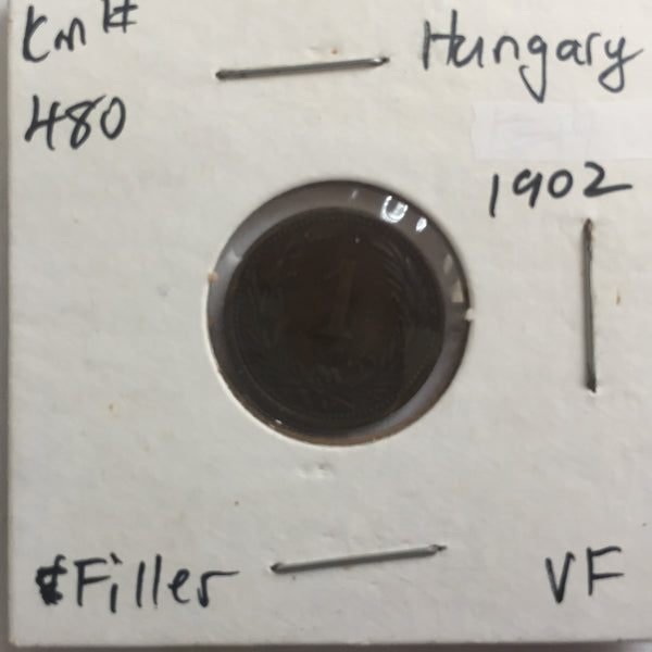 Hungary, 1 Filler, 1902, VF