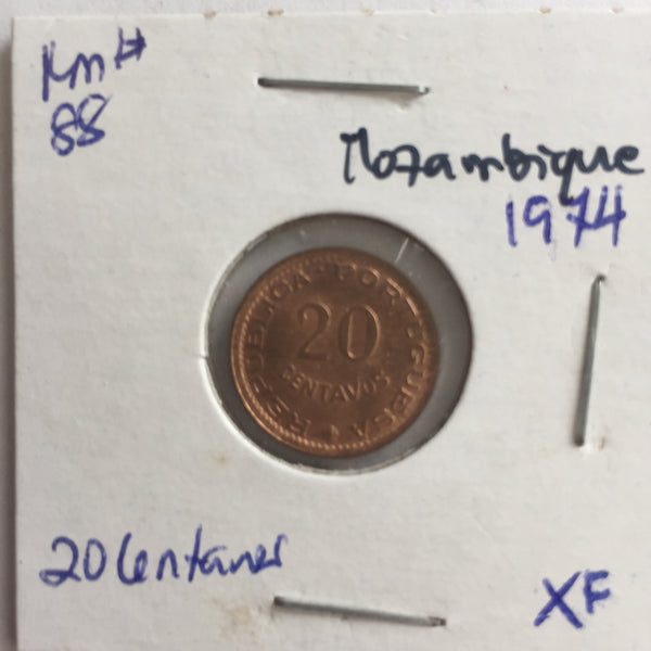 Mozambique, 20 Centavos, 1974, XF