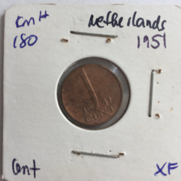 Netherlands, 1 Cent, 1951, XF