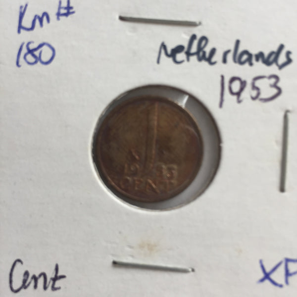 Netherlands, 1 Cent, 1953, XF