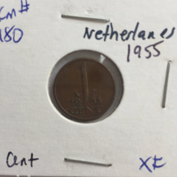 Netherlands, 1 Cent, 1955, XF