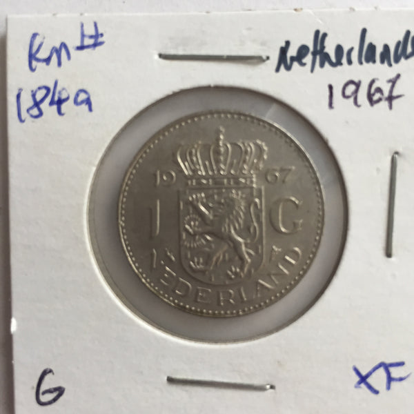 Netherlands, 1 Gulden, 1967, XF