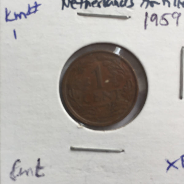 Netherlands Antilles, 1 Cent, 1959, XF